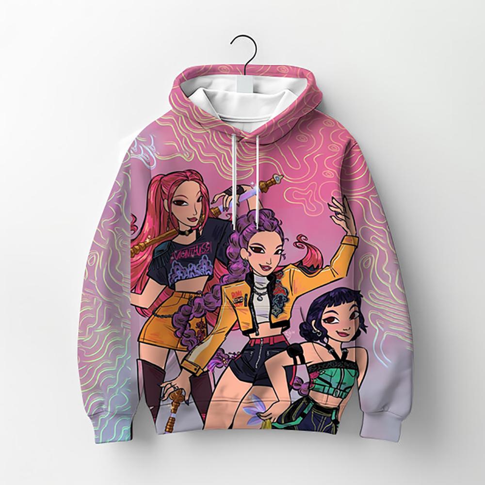 Girls' Clothing KPop 'Devil Hunter' Sweatshirt Fashion Casual Pullover New Movie Kids Hoodie