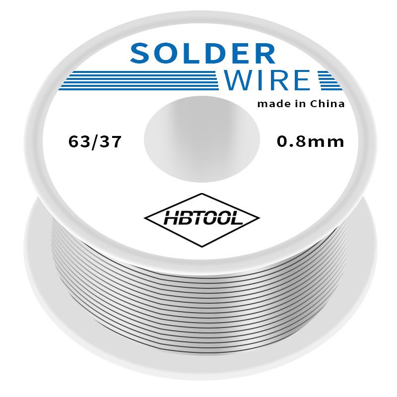 Wear-resistant Rosin Core 6337 Tin Solder Wire, Small Roll, 50g, 0.8mm & 1.0mm, Leaded