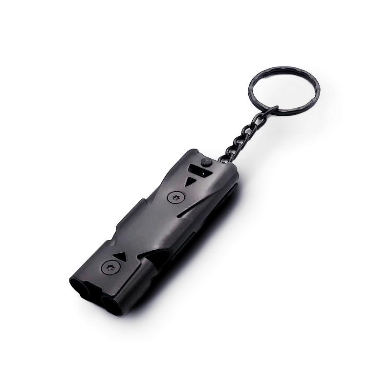 In-Stock Stainless Steel Dual-Tube High-Frequency Survival Whistle