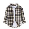 Spring Plaid Long-sleeved Shirt Men Casual Loose Japanese Retro Young Man Wearing A Fur Shirt