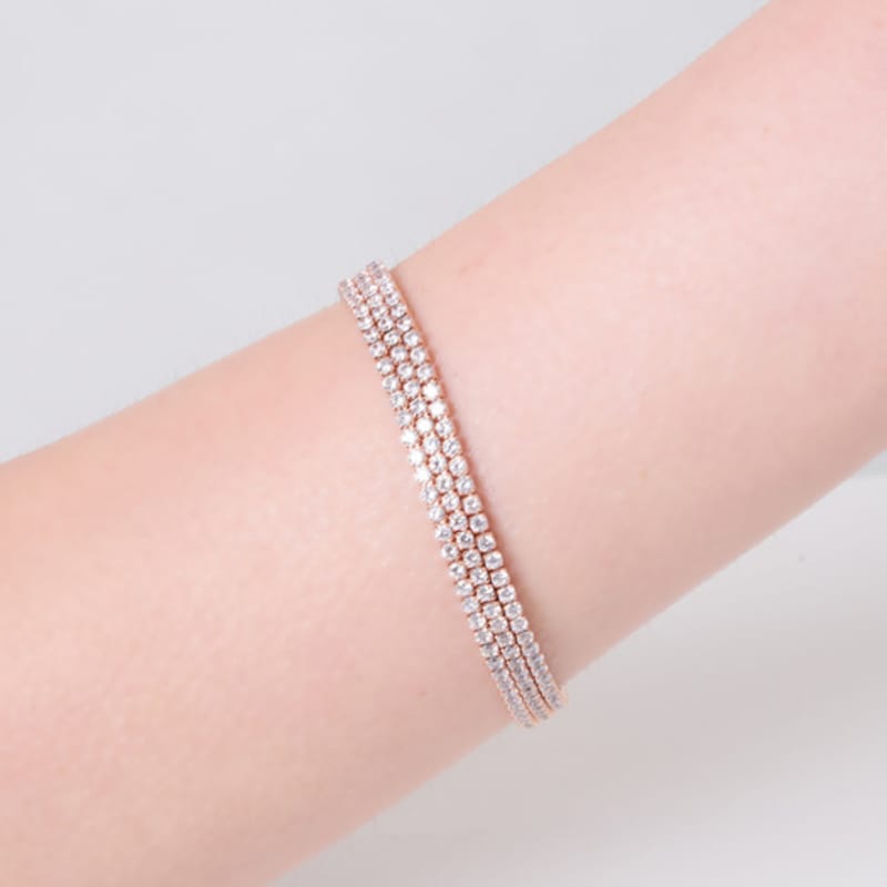 ELLE Jewelry Triple Stone Tennis Bracelet ELBRBB103