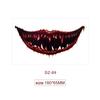 Halloween Mouth Tattoo Scary Clown Face Stickers Creepy Temporary Tattoos Waterproof Party Makeup Costume Props