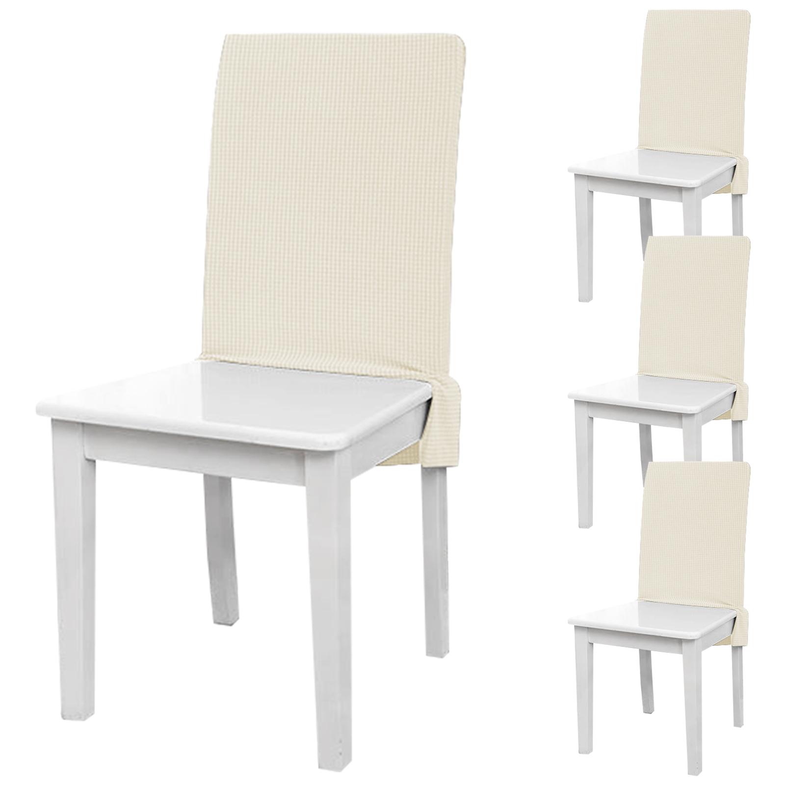

4Pcs Chair Back Cover Polyester Elastic Dining Chair Backrest Slipcover Soft and Wear Resistant Office Chair Back Protector