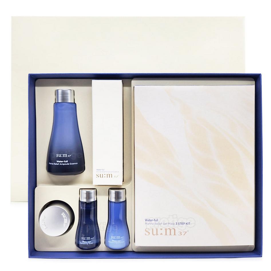 su:m37 Sum37 Water-full Marine Relief Ampoule Essence 50ml Special Set 2 / Moisturizing, Korean Cosmetics, Kbeauty