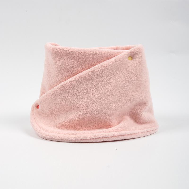 

Зимовий шарф для дітей: Теплий флісовий снуд-захисник на кнопках рожевий