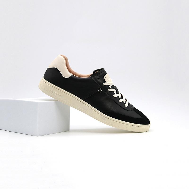 Full top layer imported calfskin shoes men's retro versatile men's casual shoes sports classic little white board shoes