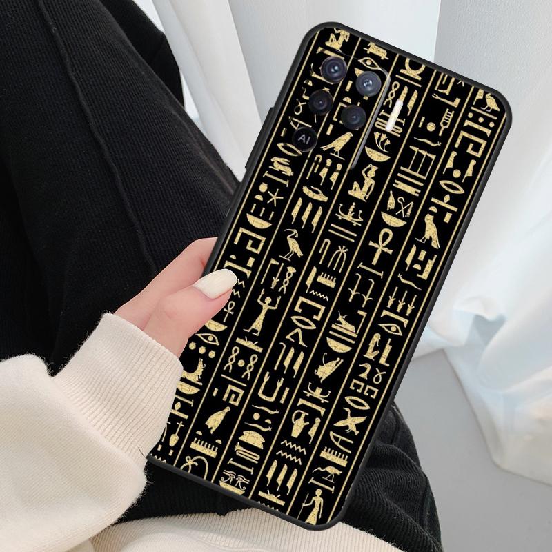 Egypt Pharaoh Mural Case For Oppo A54 A74 A94 A18 A57 A17 A77 A38 A58 A78 A98 A80 A60 A40 A96 A76 A16 A15 A5 Pro