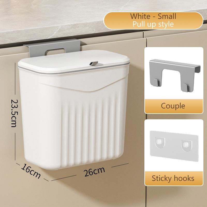 

Настенное подвесное мусорное ведро с крышкой для ванной комнаты, нажимное, водонепроницаемое, узкое, для мусора, туалетная корзина для отходов