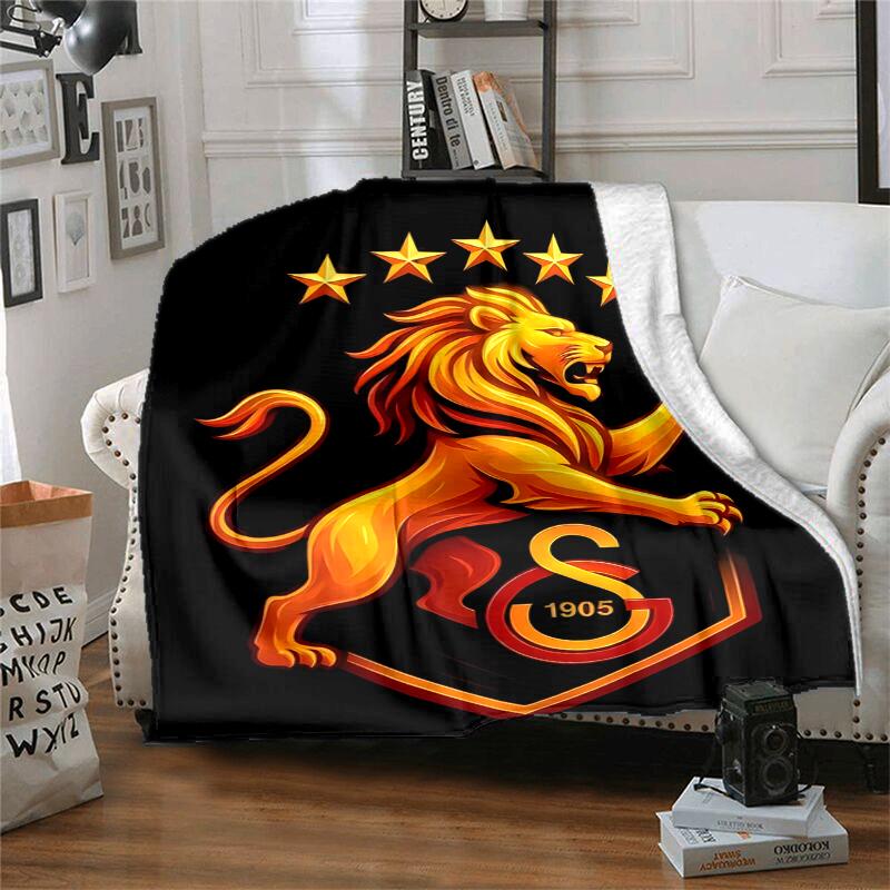 Galatasaray Flannel Blanket Soft All-Season Throw, Design for Camping, Car Travel, Hiking Sofa, Bed, Office Perfect Gift for Parties