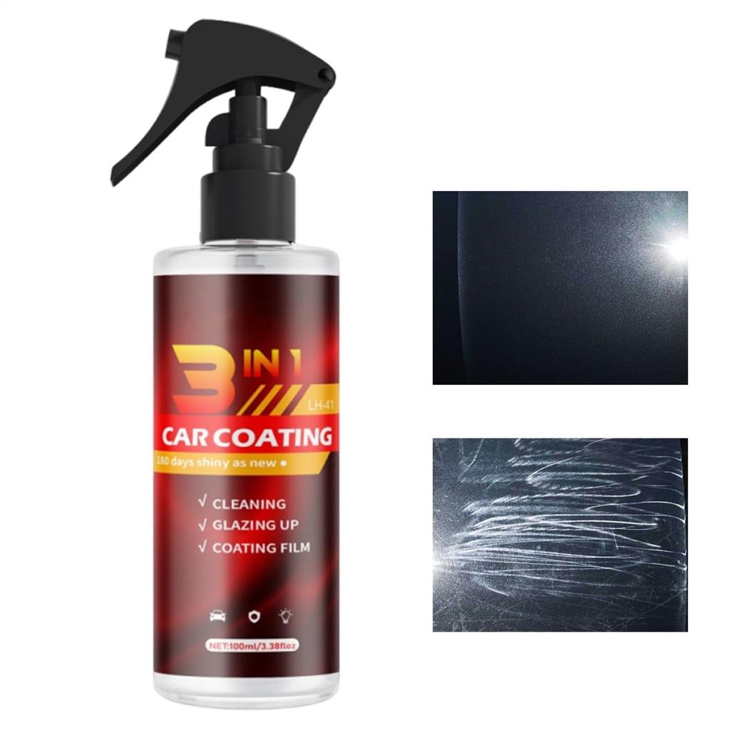 Autolackversiegelungsspray 100ml, Wetterbeständige Reinigung und Werkzeug, Hochglanzfinish für Automobildetailling, Langlebiges Glas, Karosserierestaurierungszubehör