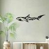 Metal Shark Wall Art, Outdoor Indoor Sculpture for Living Room Office Courtyard Balcony, Modern Farmhouse Decor