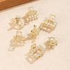 Korean Fashion Rhinestone Pearl Mini Claw Clip for Bangs - Simple Shark Design