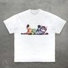 Rainbow Cat Graphic Tee, Gifts For Cat Lovers, Cute Colorful Kitten T-Shirt for Men Women, Retro Pop Art Cat Top, Funny Cat Shirt, Unisex