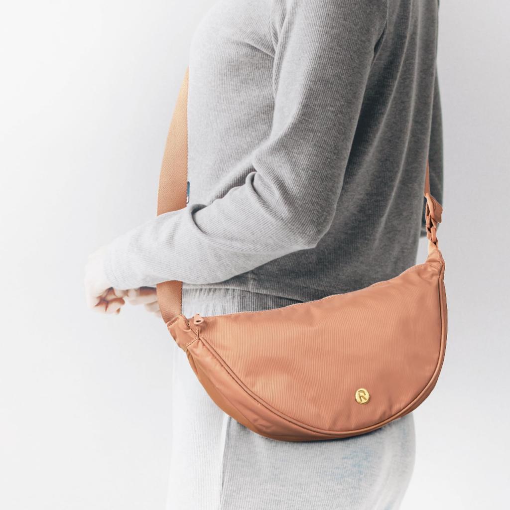 Red by Kiss Crossbody Bag, Durable Waterproof Fabric, Lightweight Everyday Bag with Adjustable Strap and Inner Pocket (Regular, Peach Brown)