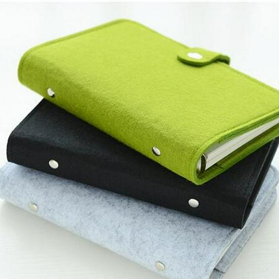 Cross-Border Felt Leather Loose-Leaf Diary Notebook