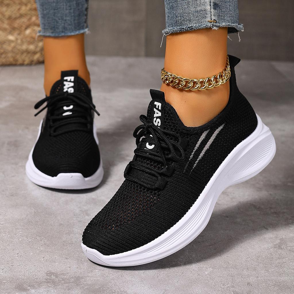 Shoes Women's Flying Woven Women's Net Shoes Versatile Trend Casual Foreign Trade Women's Sports Shoes Soft Sole Breathable Lightweight Women's Shoes