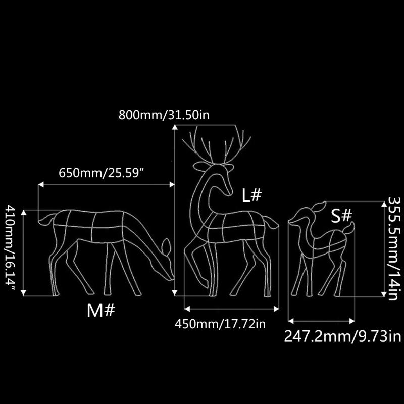 Christmas Deer Decorations Cute Design Reindeers for Outdoor Decorate Christmas