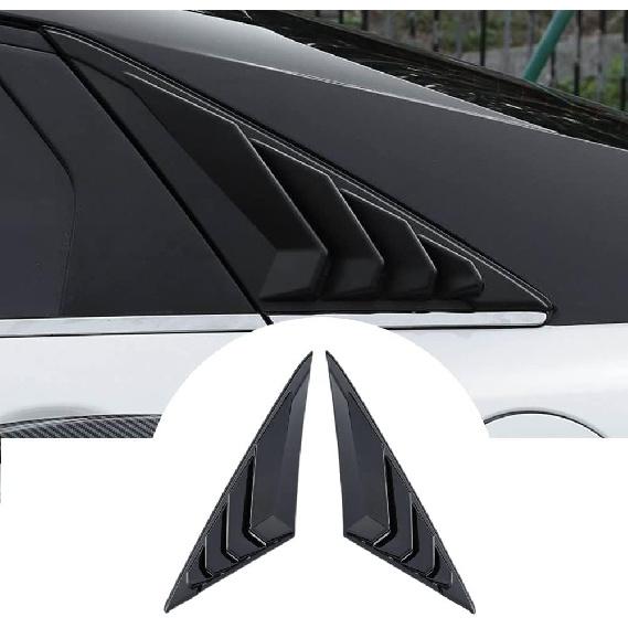 BOYOUS 2pcs ABS Racing Style Rear Side Window Louvers Air Vent Scoop Shades Cover Blinds Exterior Decoration Accessories Compatible with Hyundai