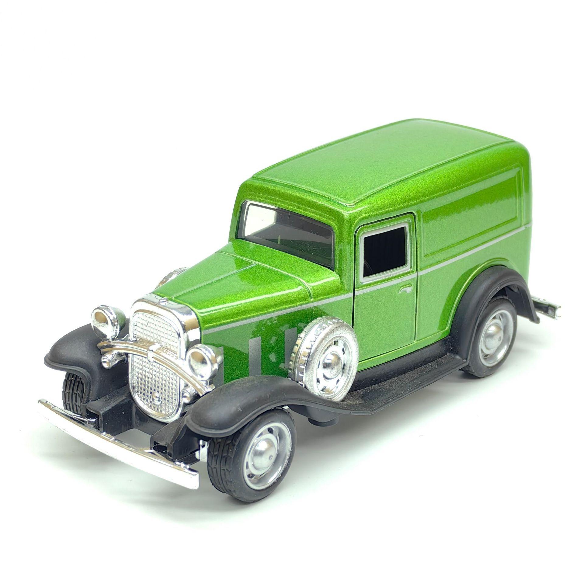 1:34 Vintage Klassisches Auto Vintage Simulation Legierung Pull-Back Kinderspielzeug Offene Tür Modellauto