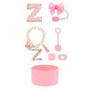 7pcs Cup Accessories Set for Stanley 30oz 40oz Tumbler Straw Cover Cap Boot Spill Proof Stopper Letter Keychain Charm Sticker