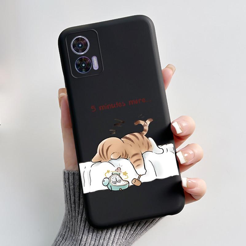 For Motorola Edge 30 Neo Case Cute Love Rabbit Slim TPU Soft Black Cover For Moto Edge 30 Lite Fundas Edge30 Fusion Ultra Bumper