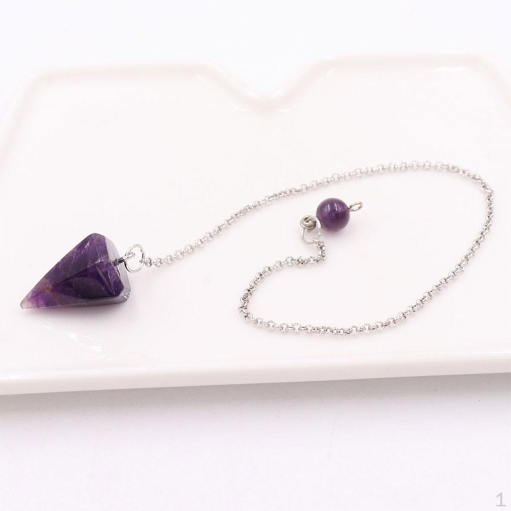 Pendant 6 Facet Hexagonal Dowsing Accessories Jewelry Gifts фиолетовый