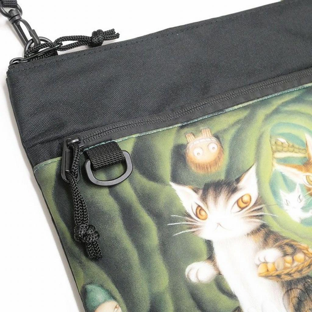 [Wachifield] Dayan the Cat Lightweight and Durable Embossed Pouch with Funny Characters
