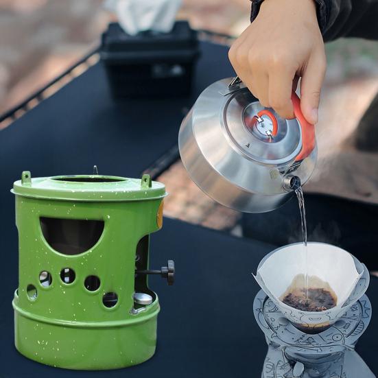 Outdoor 10-Wicks Kerosene Stove Portable Lightweight Camp Stove Heater Bbq Picnic Cooking