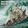 2159 Teile Das spielende Piratenschiff Bausteine Spielzeugset Steinmodell Filme mit Licht Geburtstag Schreibtischdekoration Geschenke