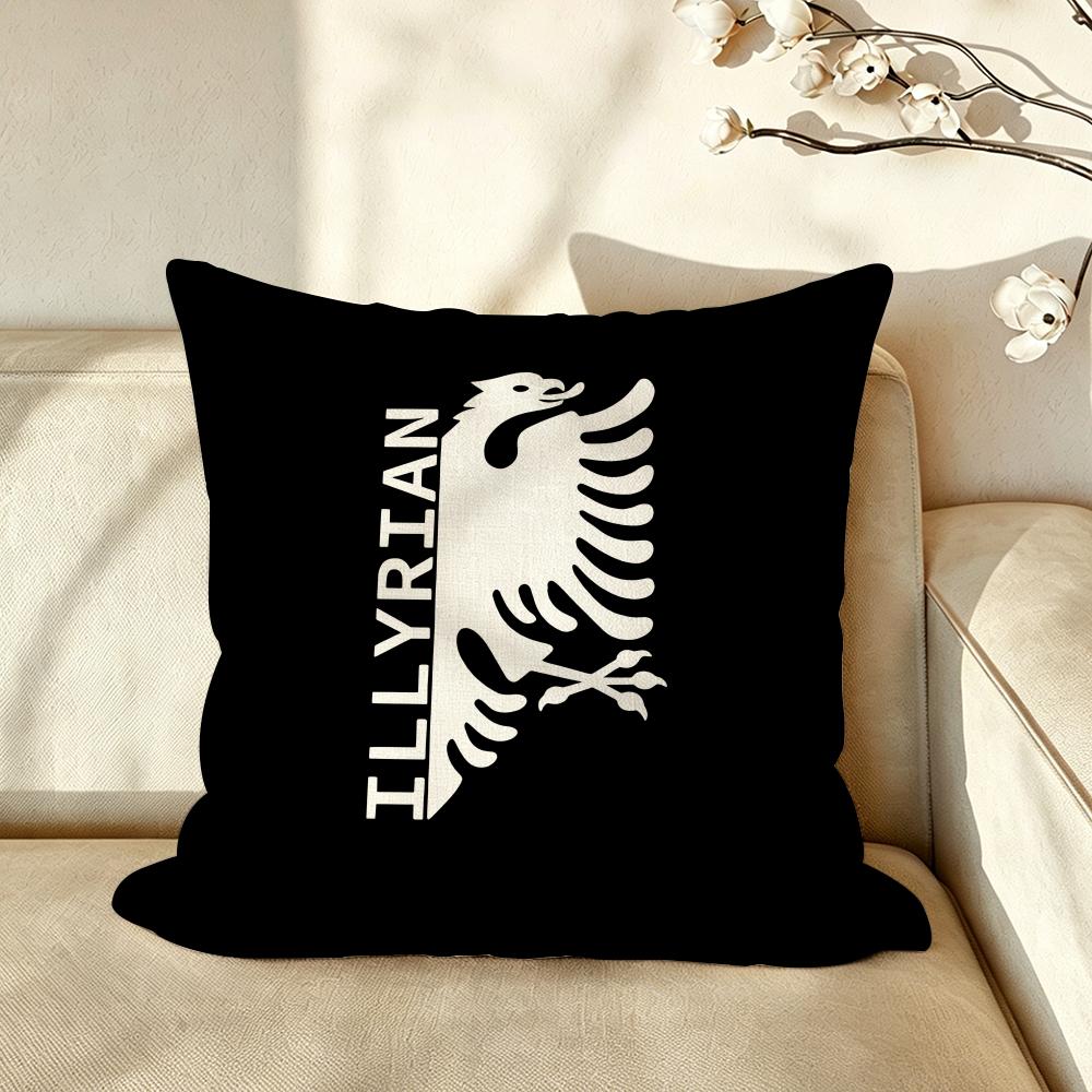 Art IIllyrian Cushion Cover Pillow Case Antidustmite Pillowcase Silky Short Plush Sofa Cushion Cover hot