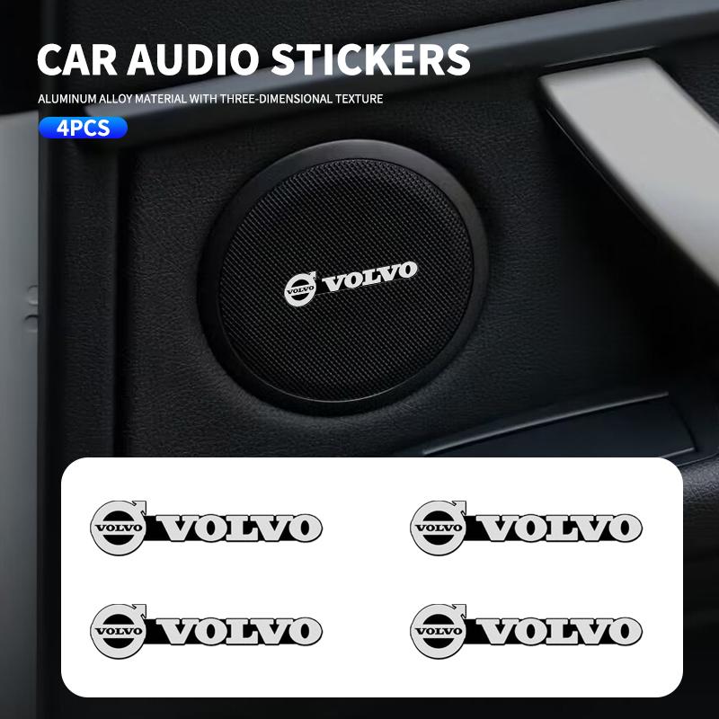 New Car Audio Decorate 3D Aluminum Badge Emblem Sticker For Volvo ES90 EC40 EX40 EM90 XC90 V90 V60 XC60 V40 S80 S60 S90 C4