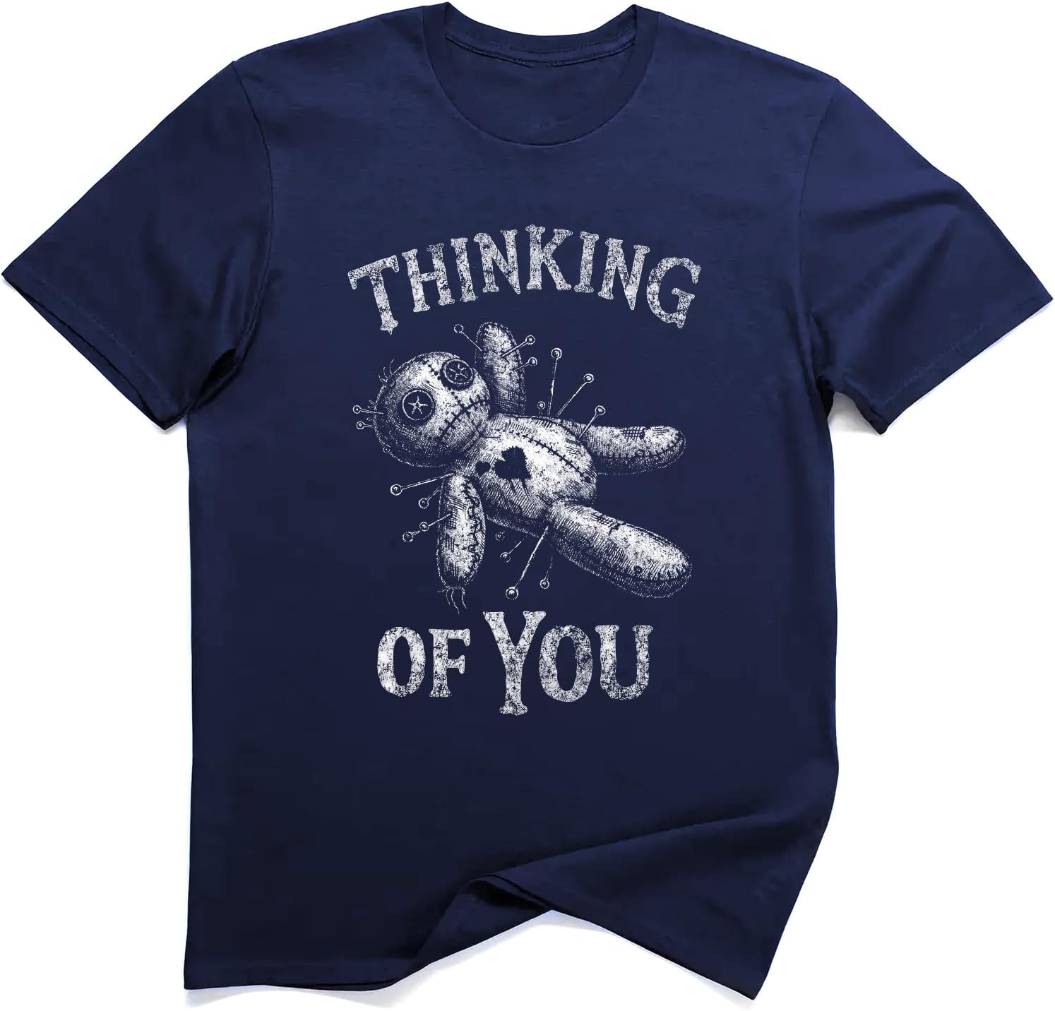 Thinking of You Creepy Voodoo Doll Sarcastic Shirt S разноцветный