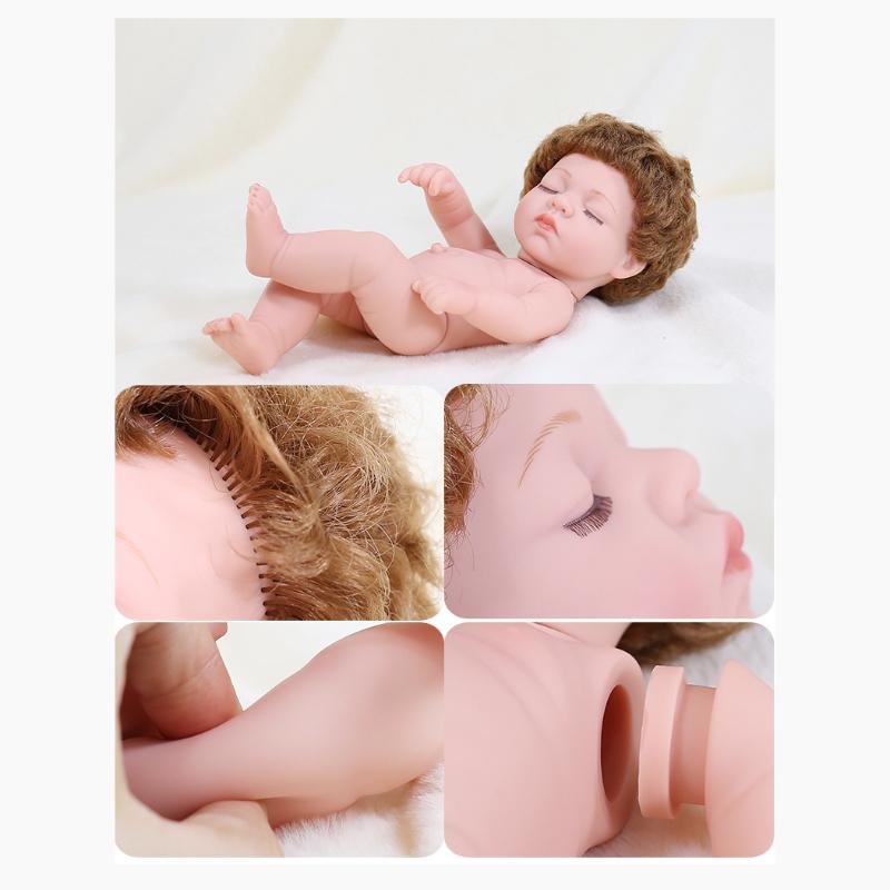 25CM Washable Lifelike Soft Hand-painted Simulation Baby Reborn Doll Children Accompany Play Doll