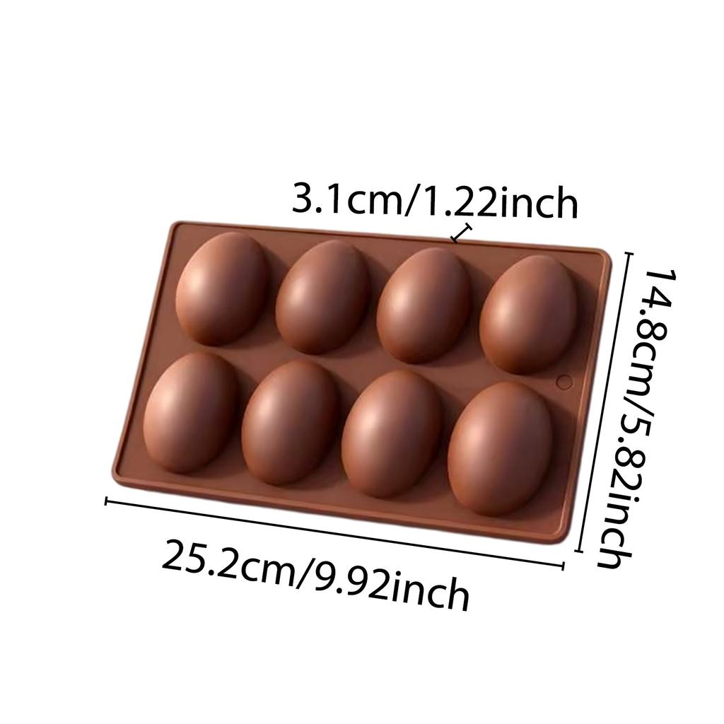 Easter Eggs Chocolate Silicone Molds Eggs Shape Silicone Molds Tray for DIY Baking Chocolate Cookie Ices Cream Jelly