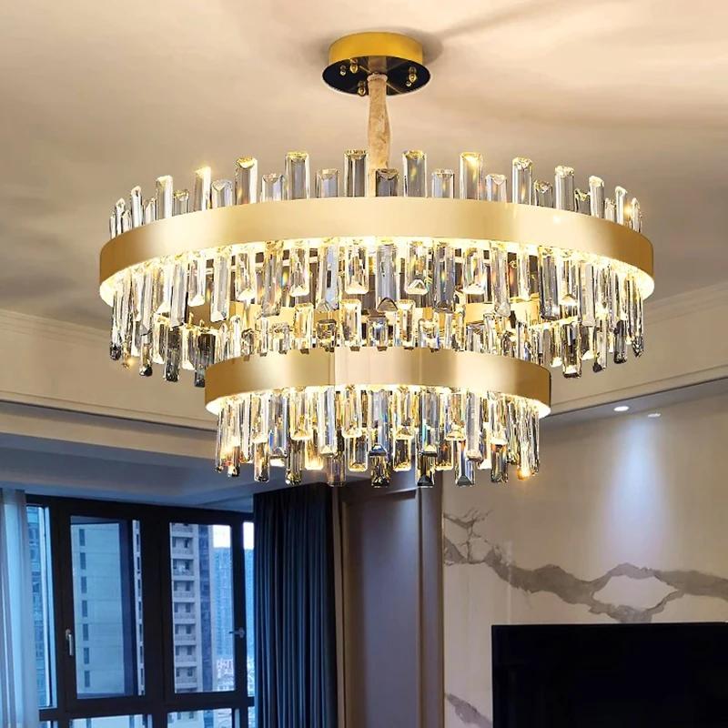 Modern Crystal Pendant Lamp Led Chandeliers for Dining Room Pendant Lights Hanging Lamp for Ceiling Pendant Lamp Indoor Lighting