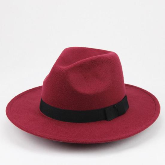 Mifelio Fedora Hats for Men Women Vintage Wide Hat with Belt Buckle Adjustable Outbacks Hats Classic Fedora Hat Khaki One Size