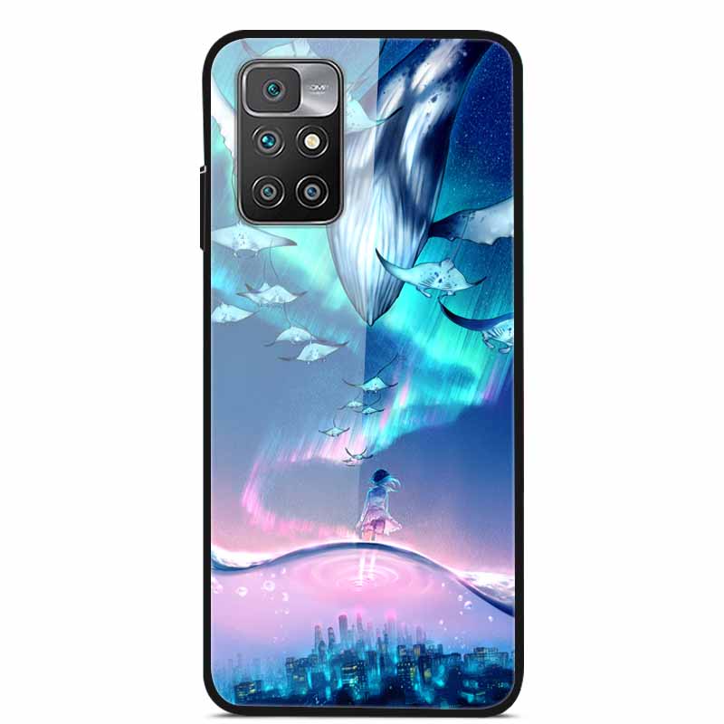 For Redmi Note 10 Pro Cases Note10T Tempered Glass Hard Back Cover for Xiaomi Redmi Note 10 5G / Note 10T Phone Case Capa Fundas
