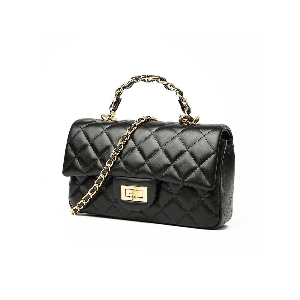 Xiaoxiangfeng leather rhombus chain bag women's handbag high-end new versatile single shoulder messenger small square bag