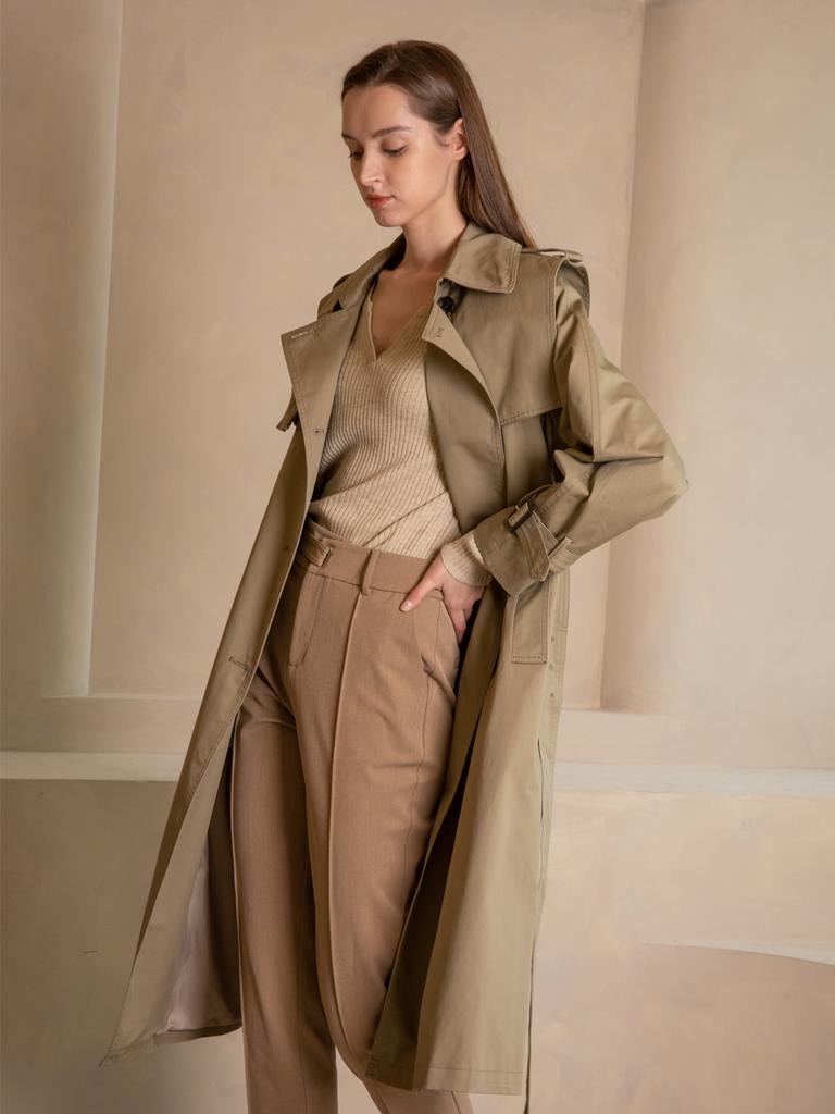 WEDNESDAY DELIGHT Wed Belted Straight Trousers_Brown