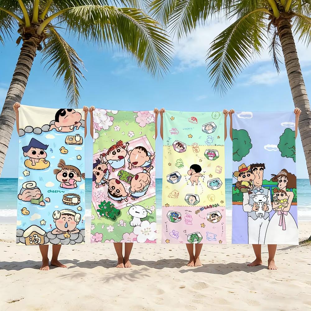 Cartoon C-Crayon S-Shin-chan-S Design Print Towel For Swim Yoga Gym Quick Drying Soft and skin-friendly Beach Towels All-Season