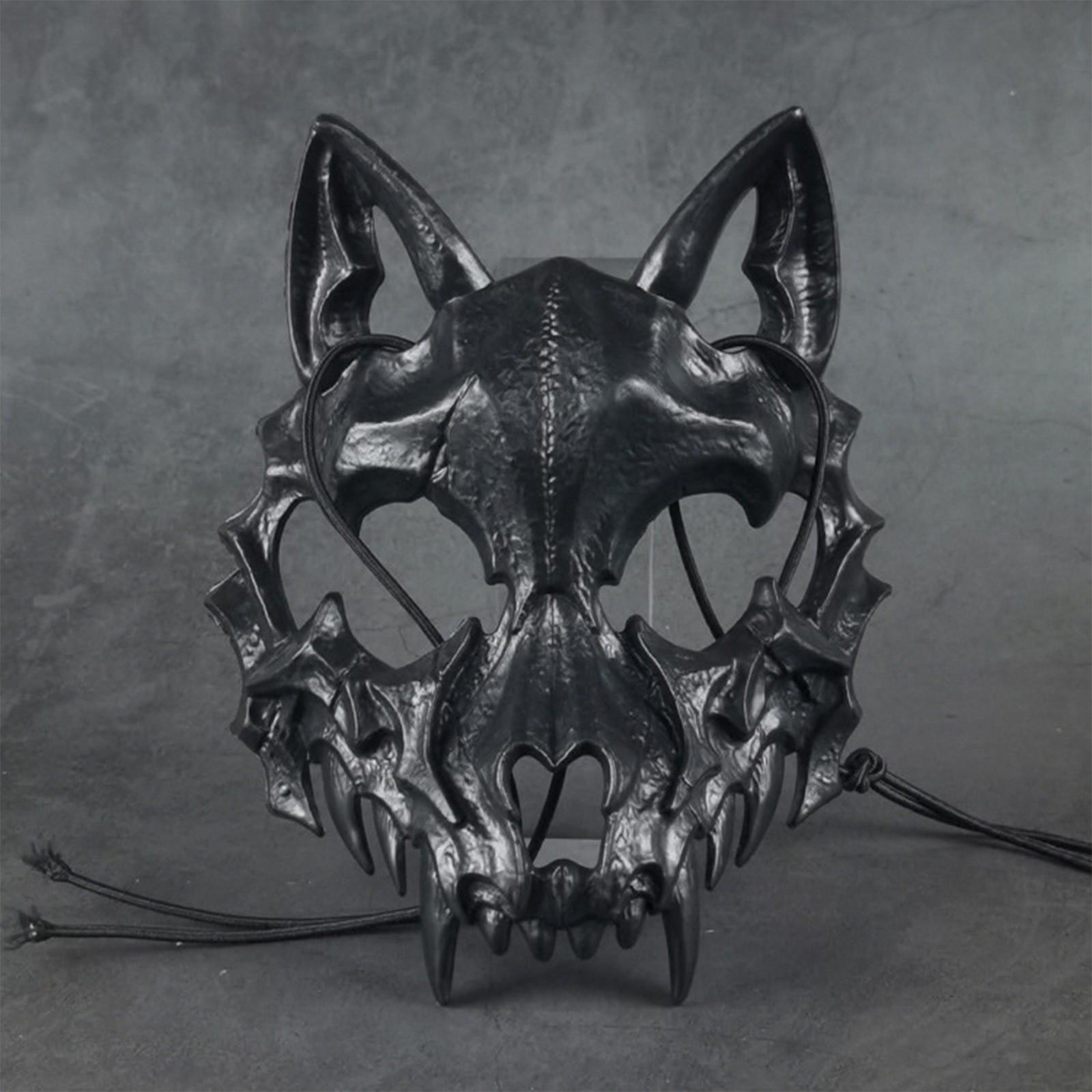 

Хэллоуин одеваются Dragongod Якша Тэнгу Зуб Череп Маска One Size