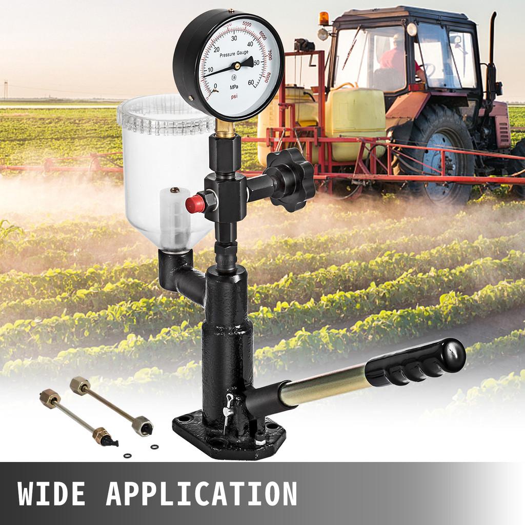 6000PSI Diesel Fuel Injector Tester Dual Scale Gauge Engine Fuel Test Tool Diesel Injector Nozzle Pop Pressure Tester