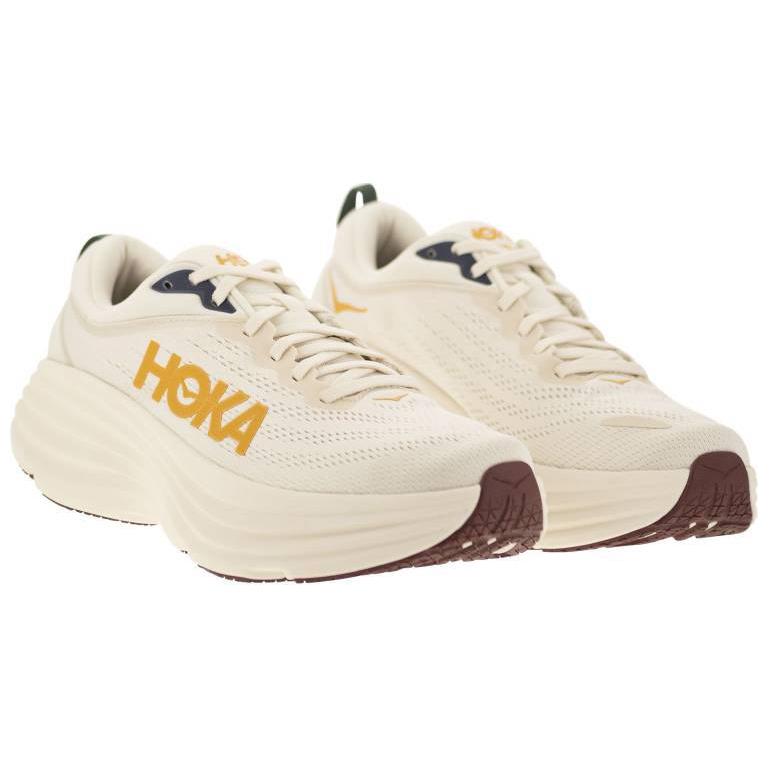HOKA Bondi 8 Oat Milk Alabaster Men Sneakers Cream 1123202-OST