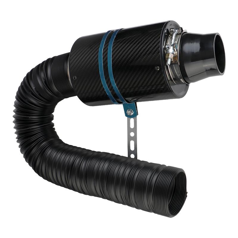 1 Set Pipe Hose Kit Feed Enclosed Intake Induction Universal Fiber Intake Filter Box Car Carbon Fibre Cold Air Filter