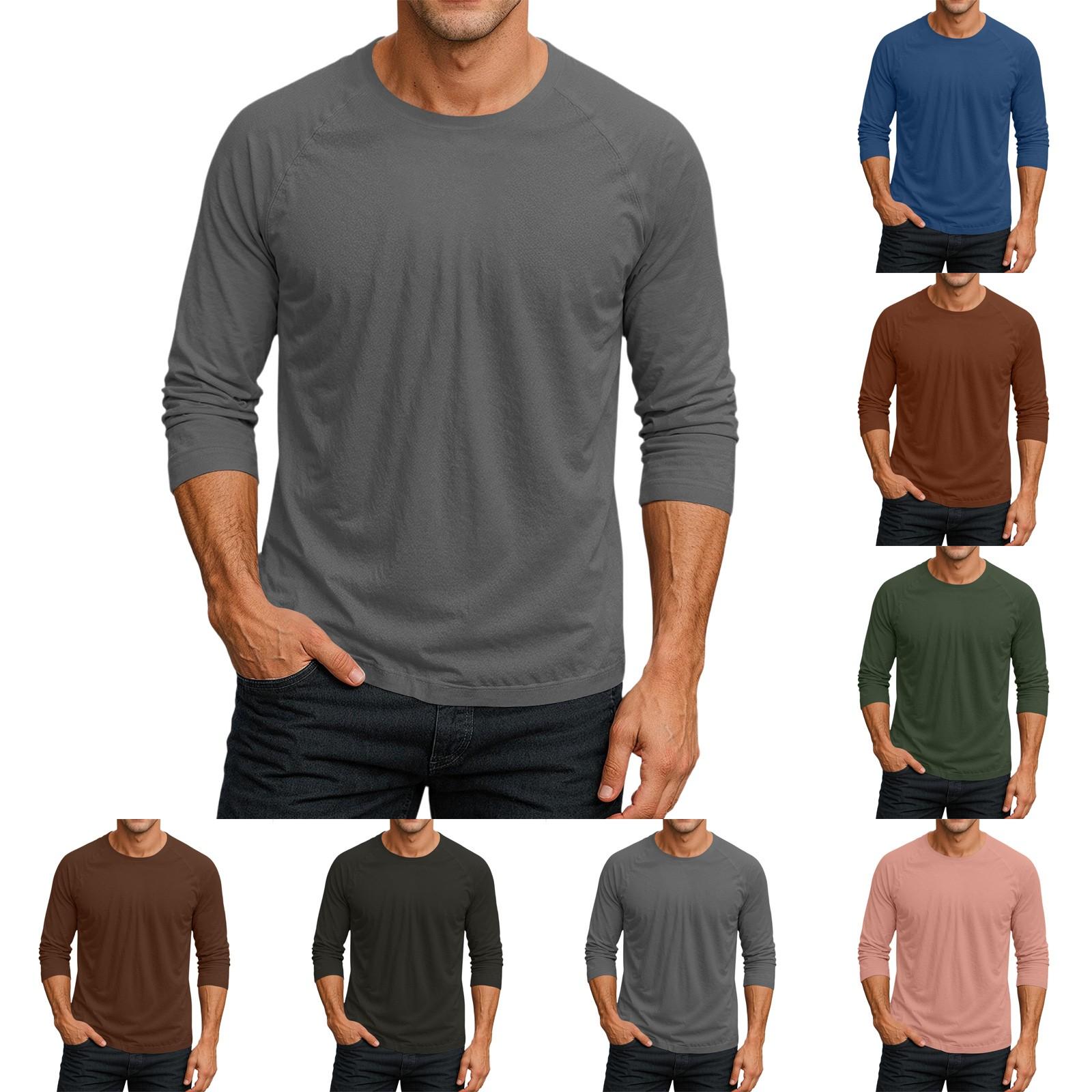 Мужской топ-футболка с круглым вырезом и рукавами-плунжерами L