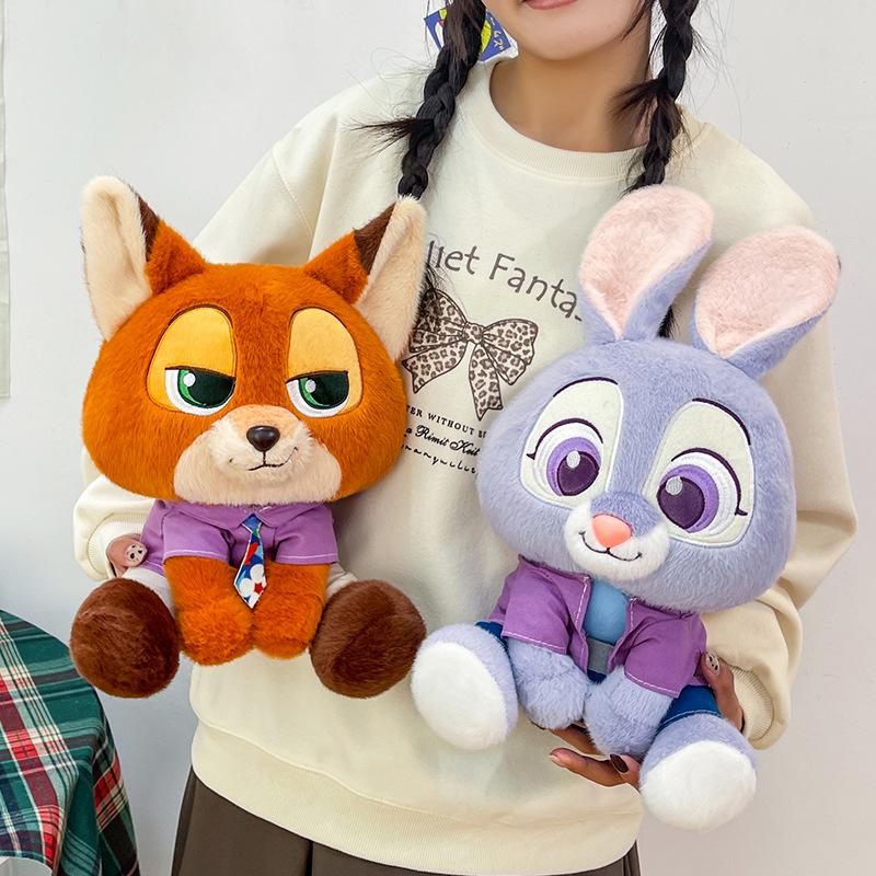 Judy and Nick Plush Doll Set – Cute Animal City Sitting Pose, Perfect Birthday Gift for Kids