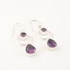 Natürlicher Amethyst Edelstein 925 Sterling Silber Schmuck Handgefertigte Ohrringe 2,0" EE-140-5