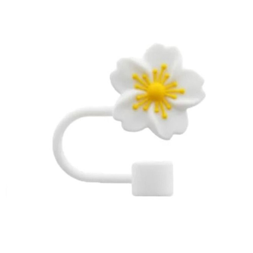 8/10mm Cherry Blossoms Straw Cover Dust-Proof Straw Tips Begonia Flower Straw Topper  Cup 30&40Oz