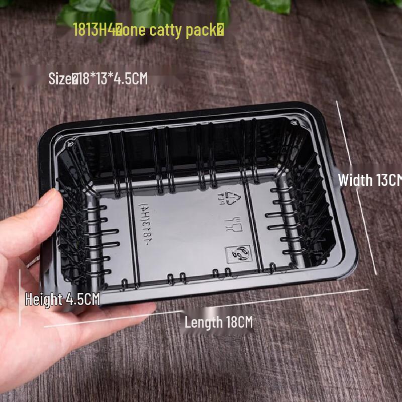 

Disposable Rectangular Black Plastic Fruit Containers