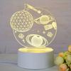 Customize Acrylic 3D Illusion LED Warm White Night Light for Living Room Kids Bedroom Decorative Lamp with USB Power